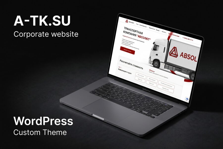 A-TK Absolut — Logistics Site with Cost Calculator — website screenshot